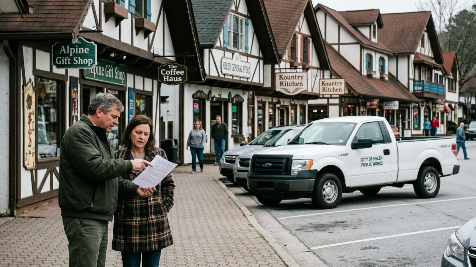 The sign for Kramer's Kitchen Krafts on Bruckenstrasse, Wednesday morning. (Photo: Bavarian Brainrot / Margaret Holcomb)