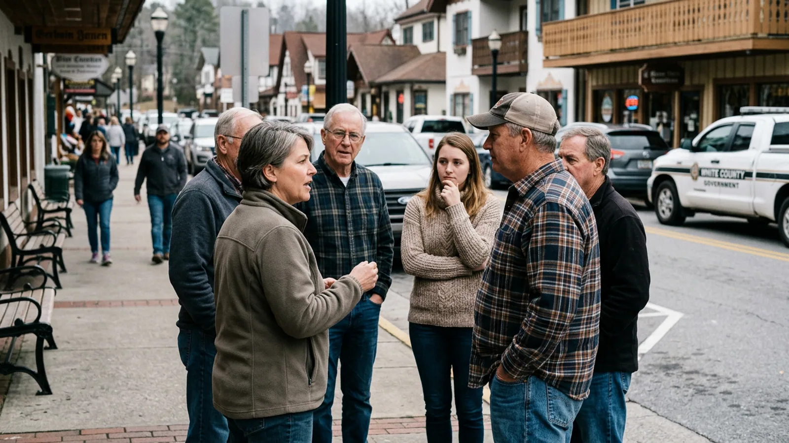 Main Street at Chattahoochee Strasse, Thursday morning. (Photo: Bavarian Brainrot / Tasha Pemberton)