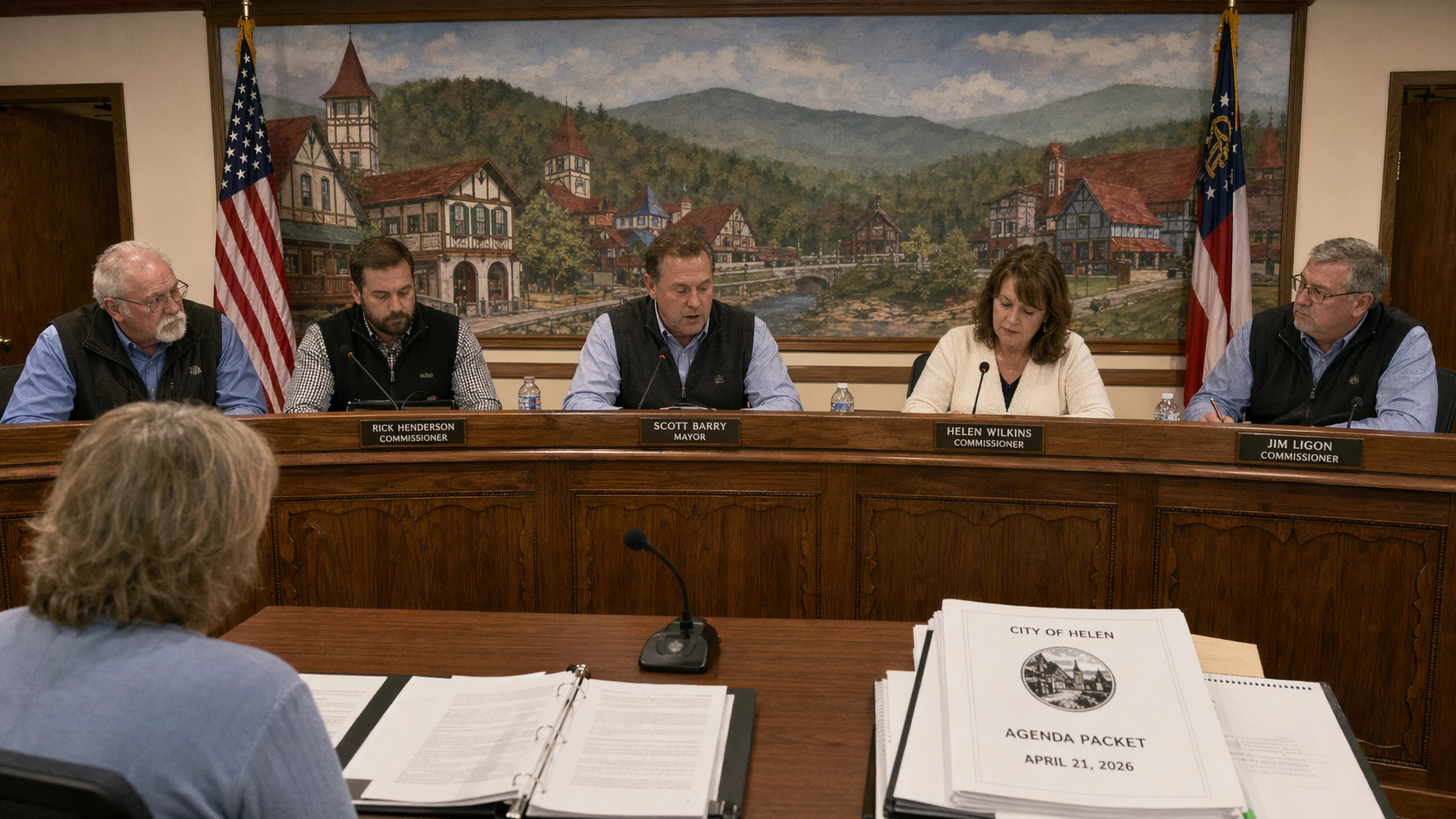 A Commissioner Named Helen Wilkins Casts Tie-Breaking Vote On Helen Parking Ordinance