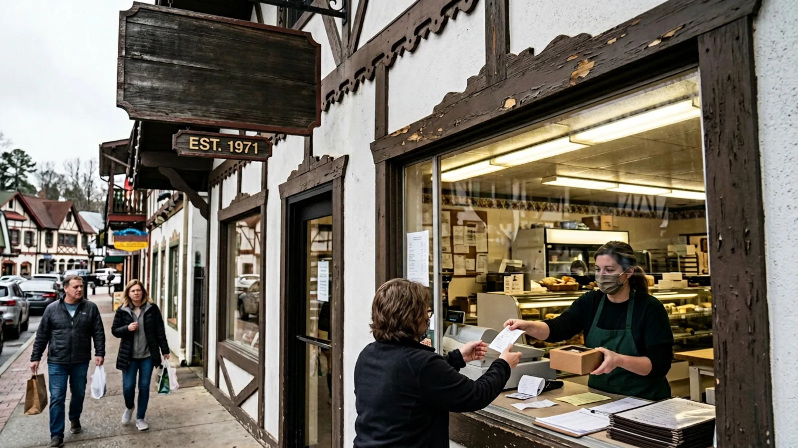 The exterior of Hofer’s of Helen on Edelweiss Strasse, Wednesday morning. (Photo: Bavarian Brainrot / Margaret Holcomb)