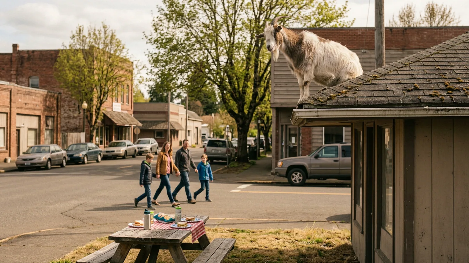 The rooftop of the Old Bavaria Inn, photographed from the Bruckenstrasse sidewalk. (Photo: Bavarian Brainrot file photo)