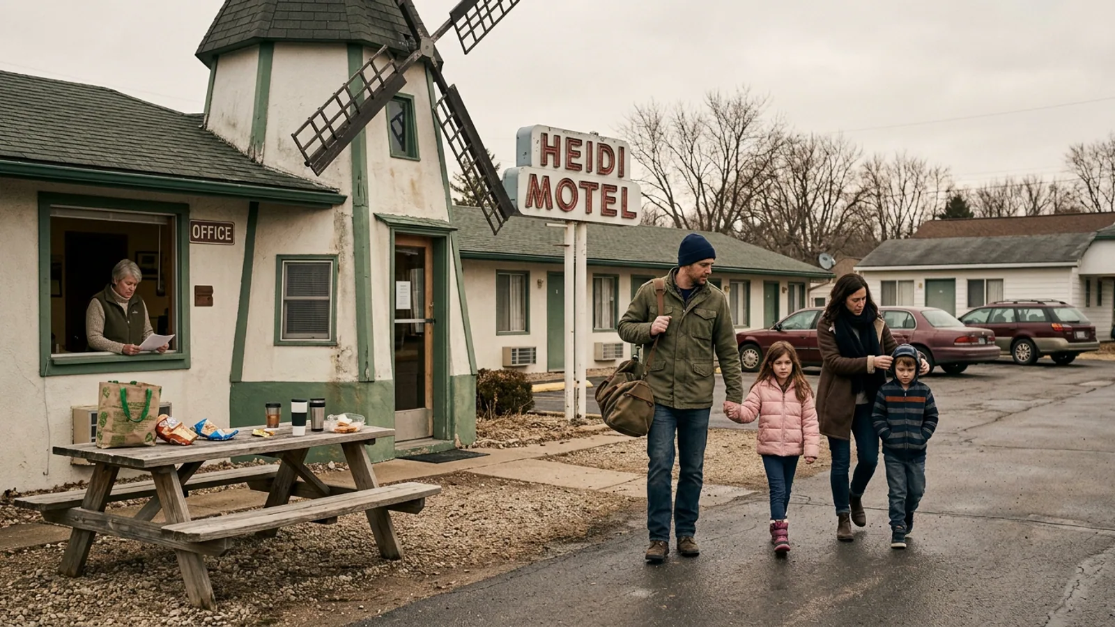 The Heidi Motel, photographed from the east parking area on a weekday morning. (Photo: Bavarian Brainrot file photo)