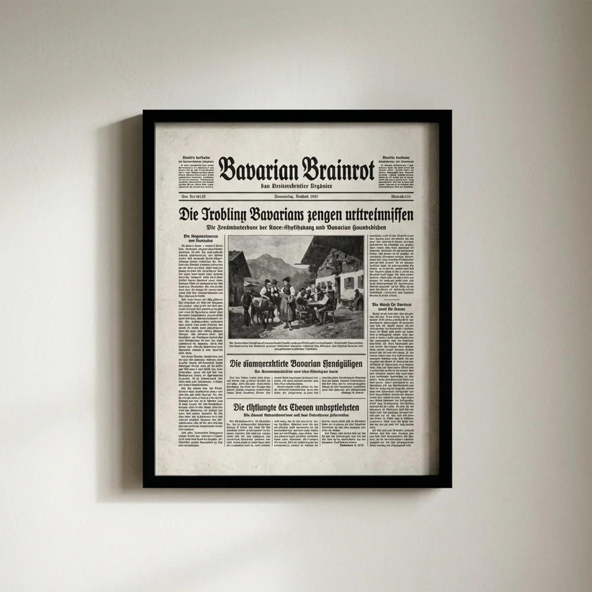 ‘Front Page’ Framed Newspaper-Clipping Print